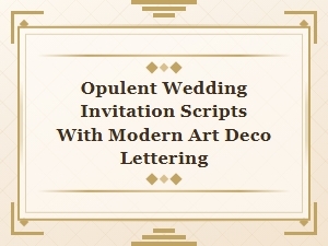Opulent Invitations in Modern Art Deco Script